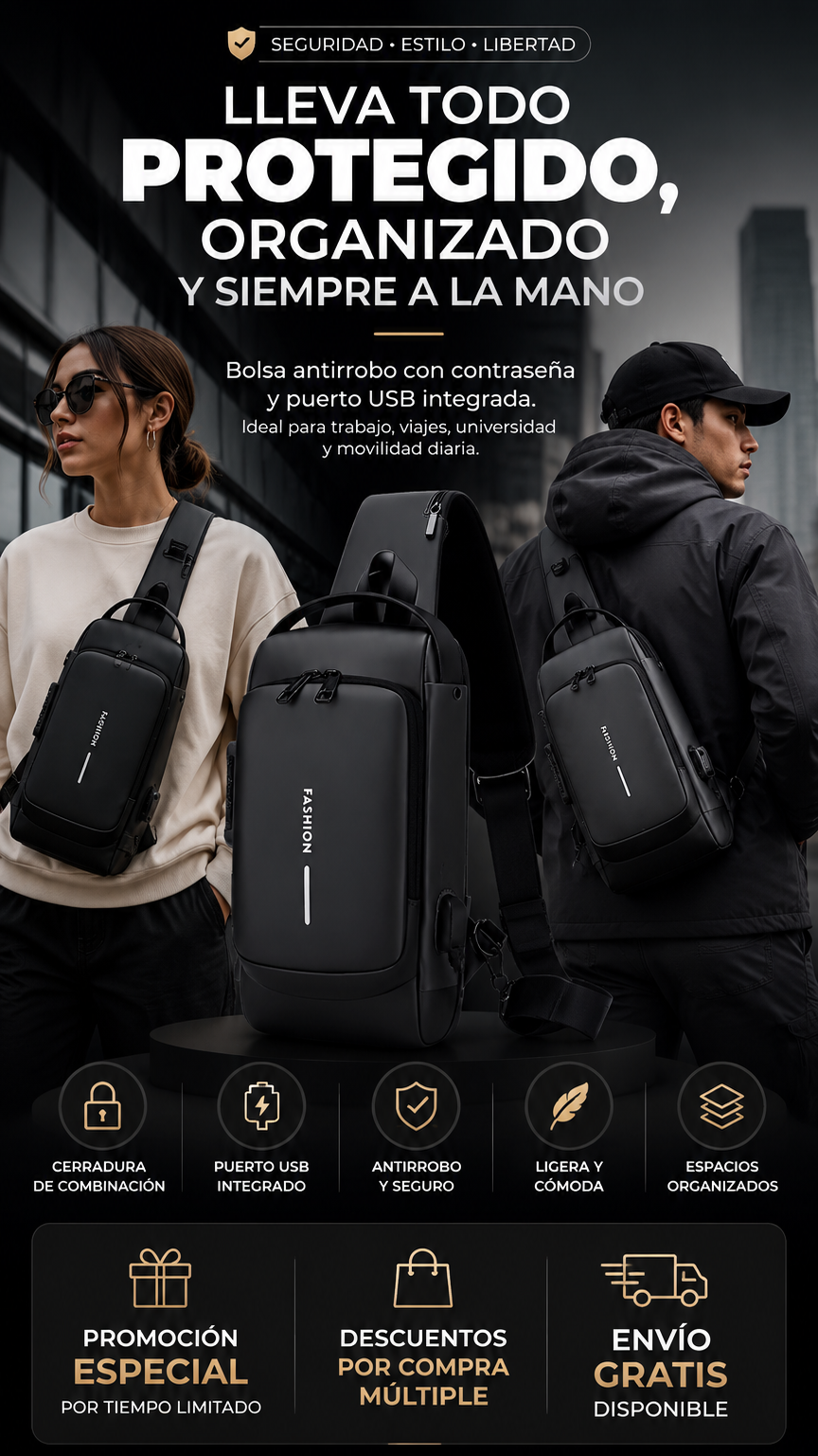 Riñonera con más estilo y seguridad.