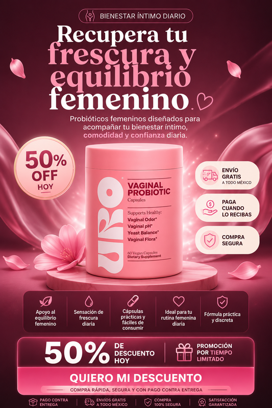 URO: Probióticos Vaginales | 50% DE DESCUENTO